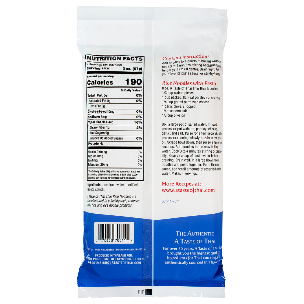A Taste Of Thai - 8 oz. Thin Rice Noodles