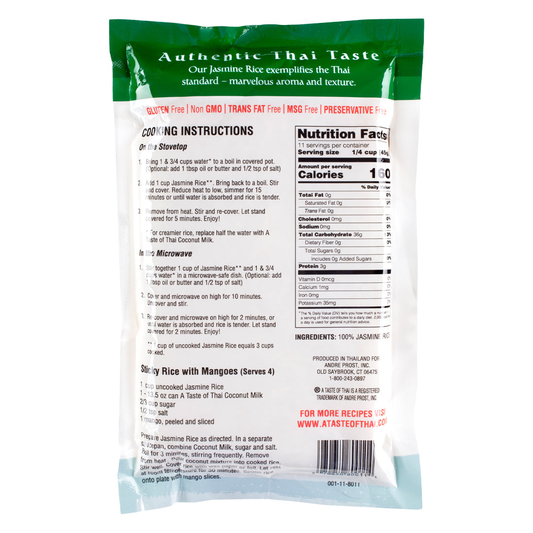 A Taste Of Thai - Jasmine Rice 17.6oz.  / Single Bag