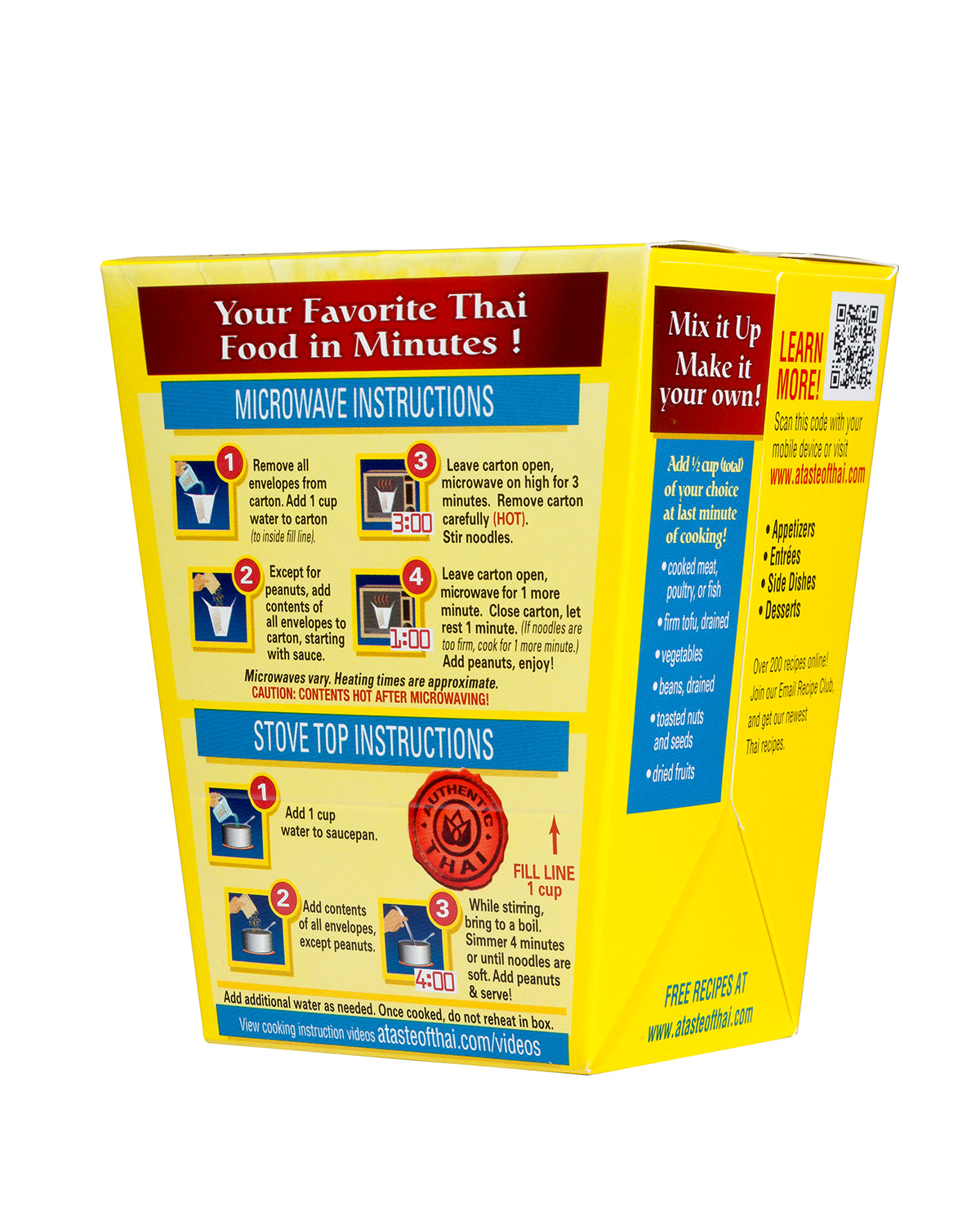 A Taste Of Thai - Pad Thai Noodles Quick Meal / 6 Pack