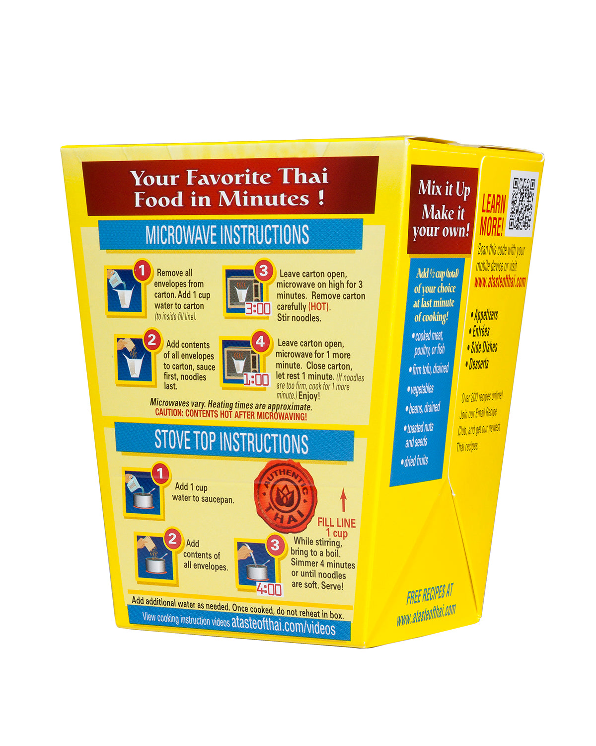 A Taste Of Thai - Red Curry Noodles Quick Meal / 6 Pack