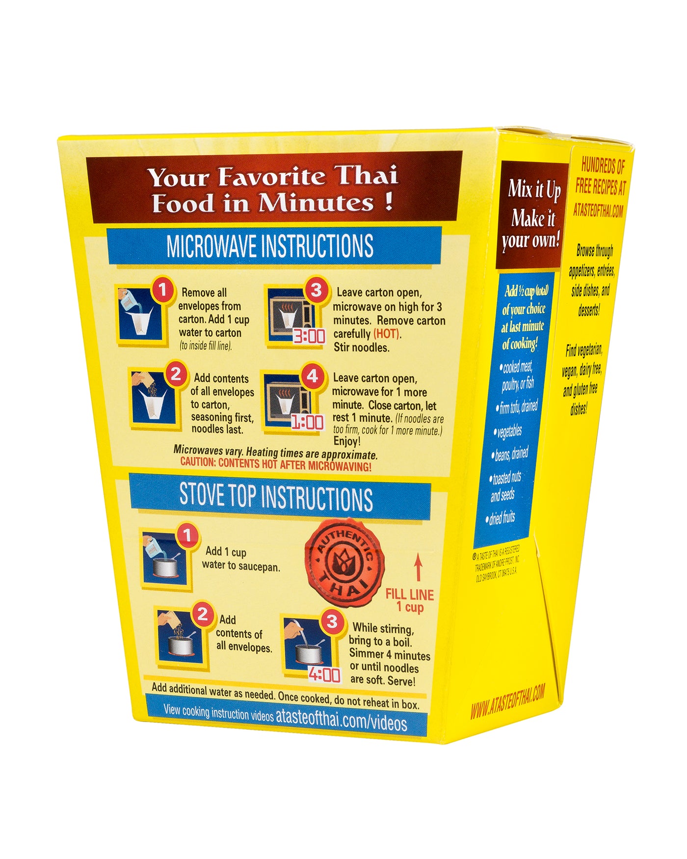 A Taste Of Thai - Coconut Ginger Noodles Quick Meal / 6 Pack