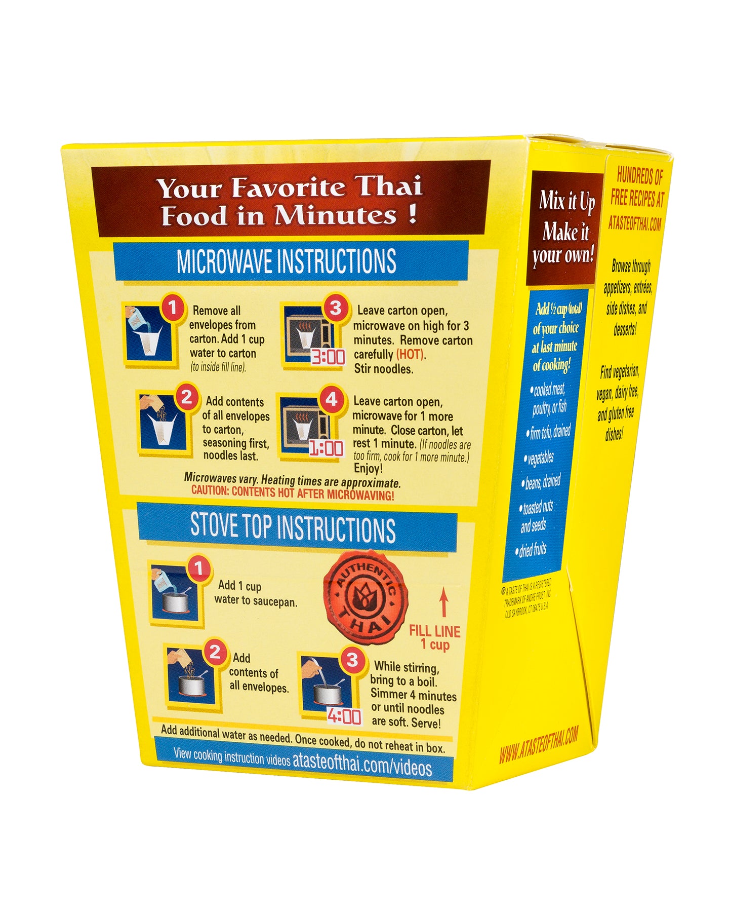 A Taste Of Thai - Coconut Ginger Noodles Quick Meal / 6 Pack