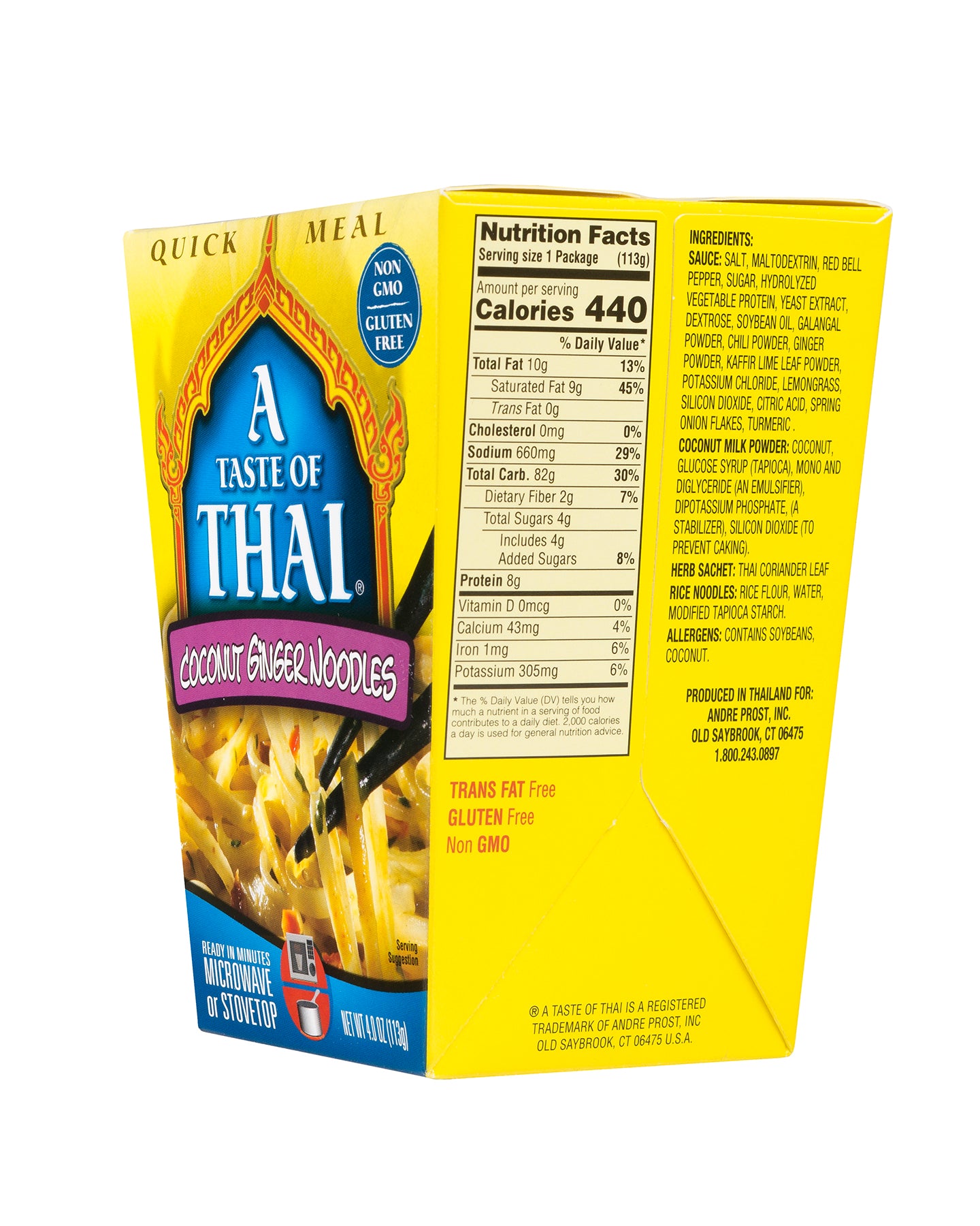 A Taste Of Thai - Coconut Ginger Noodles Quick Meal / 6 Pack