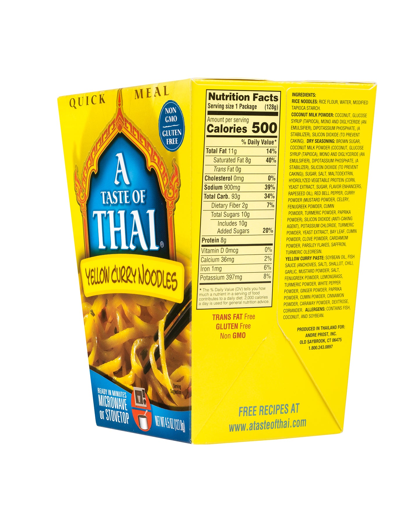 A Taste Of Thai - Yellow Curry Noodles Quick Meal / 6 Pack
