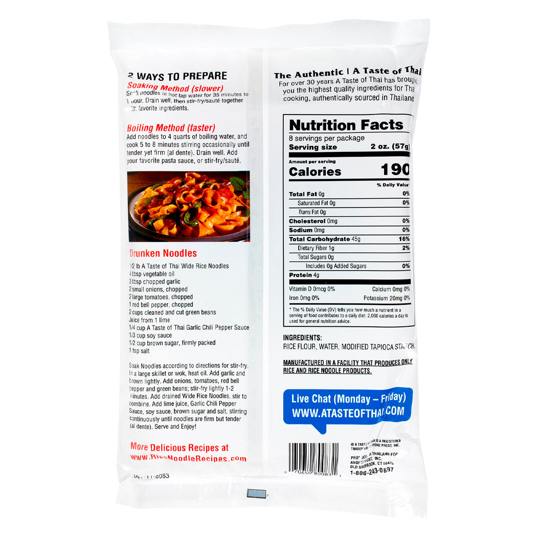 A Taste Of Thai -16 oz. Wide Rice Noodles