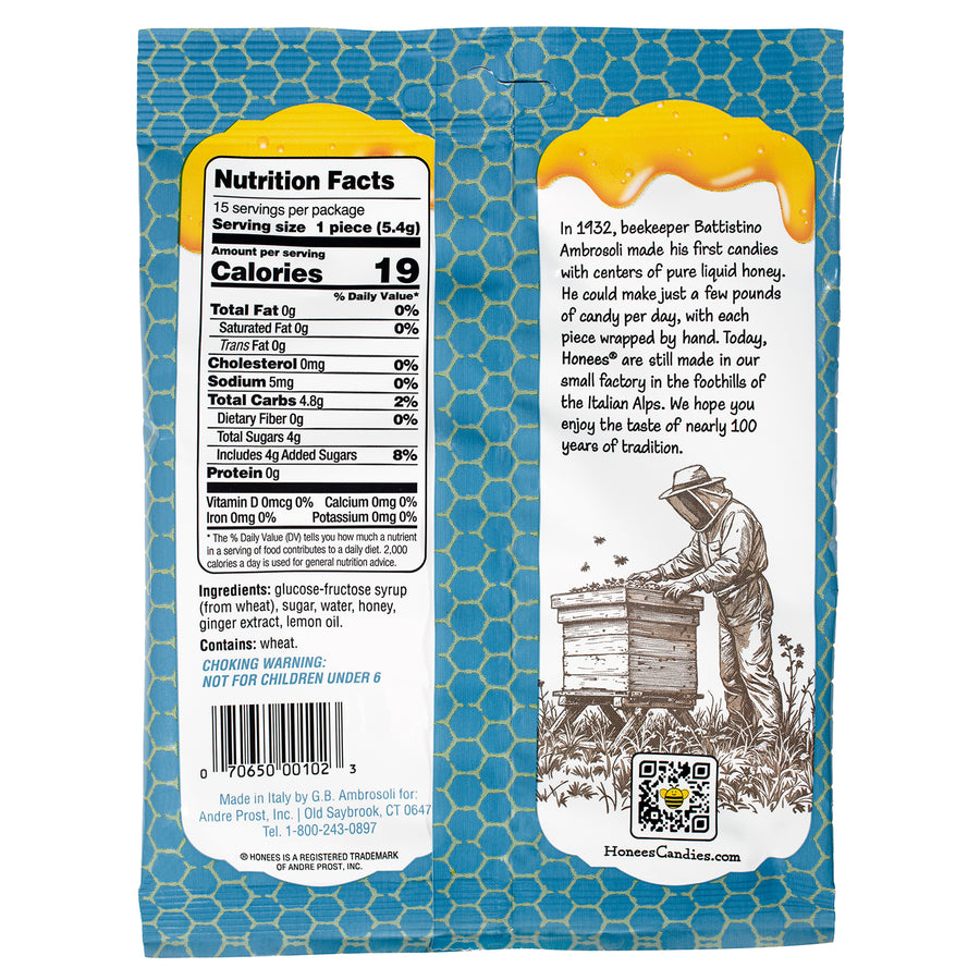 HONEES™ Honey Filled Candy - Honey & Ginger Candy