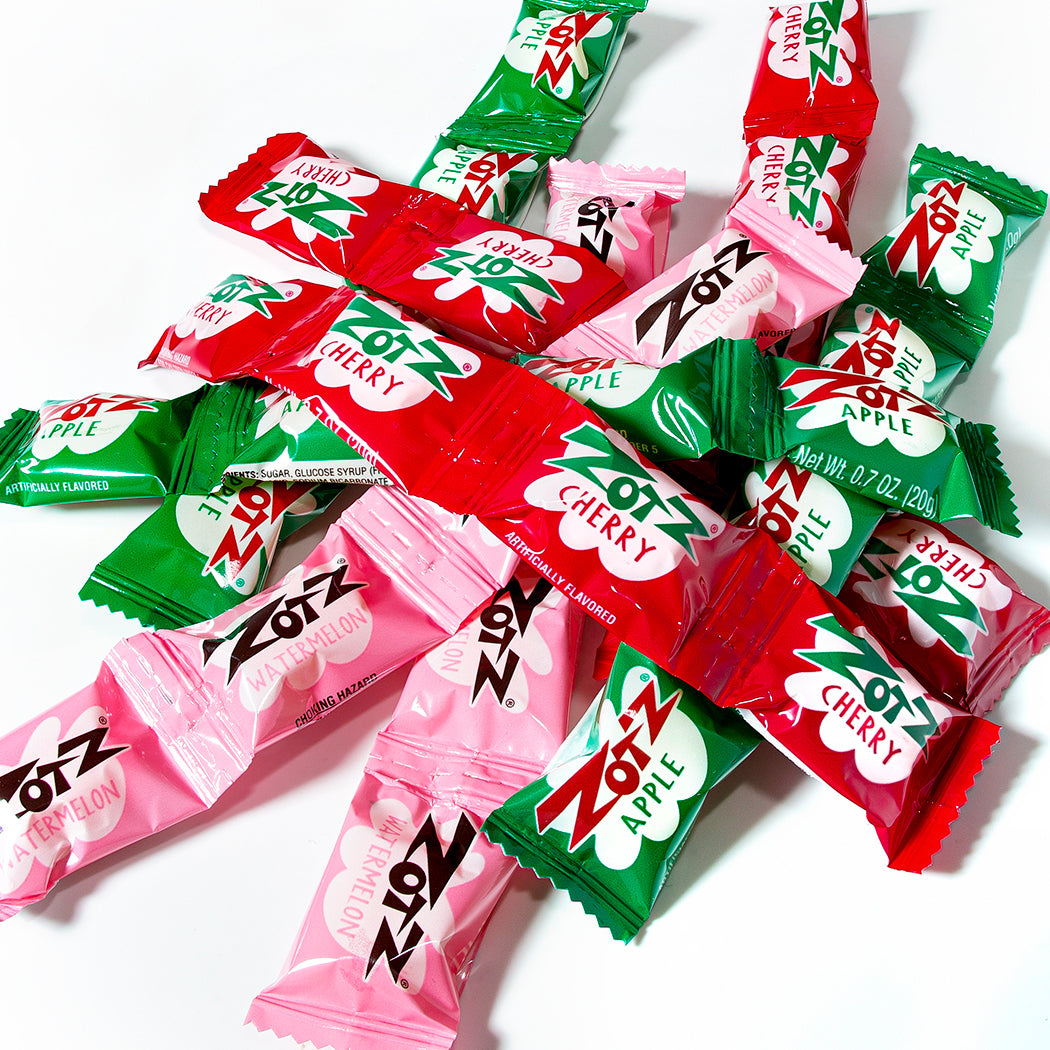 ZOTZ - Strings: Cherry, Apple, Watermelon, 48 Assorted 4-Piece Strings