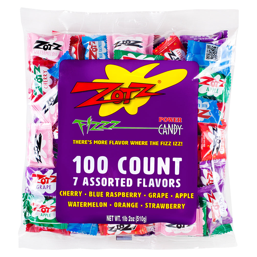 ZOTZ - 100 Count Bag, 7 Assorted Flavors / Single Bag