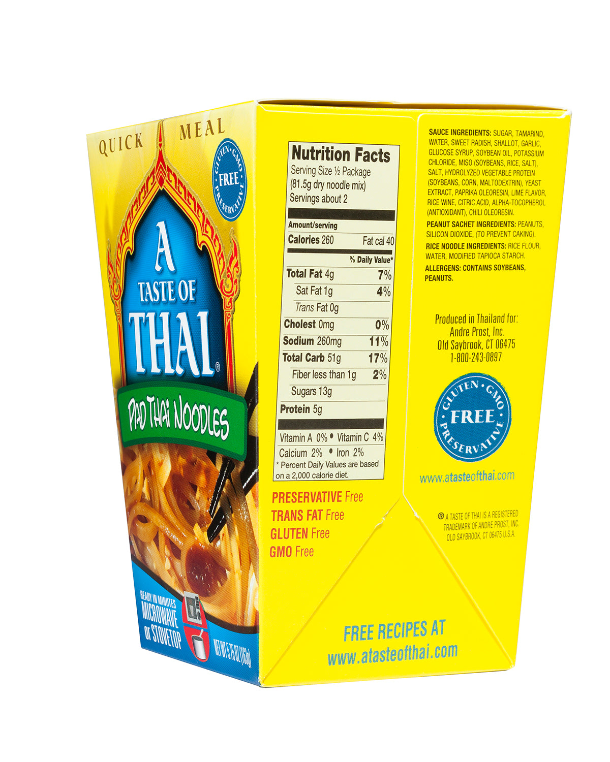 A Taste Of Thai - Pad Thai Noodles Quick Meal / 6 Pack