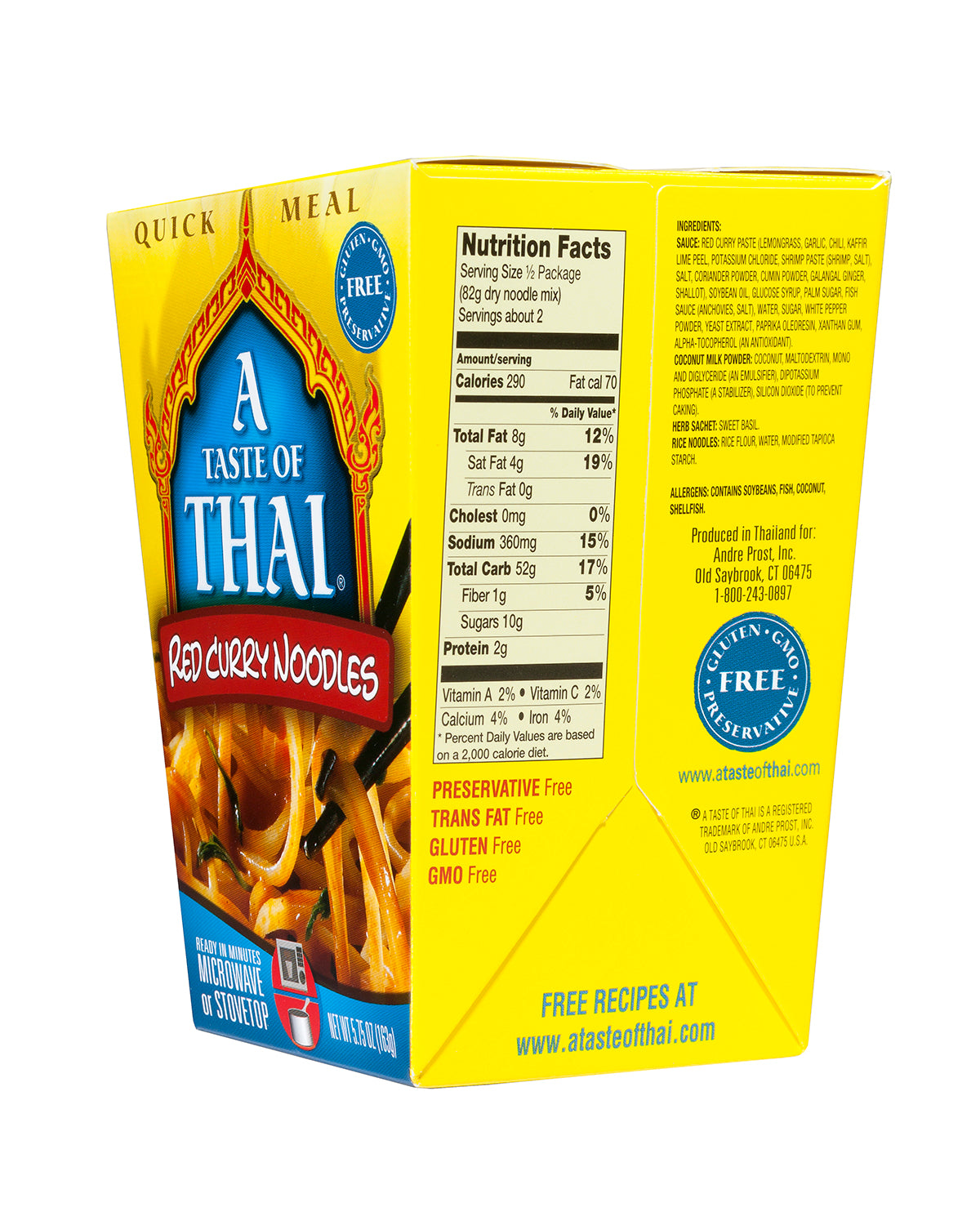 A Taste Of Thai - Red Curry Noodles Quick Meal / 6 Pack